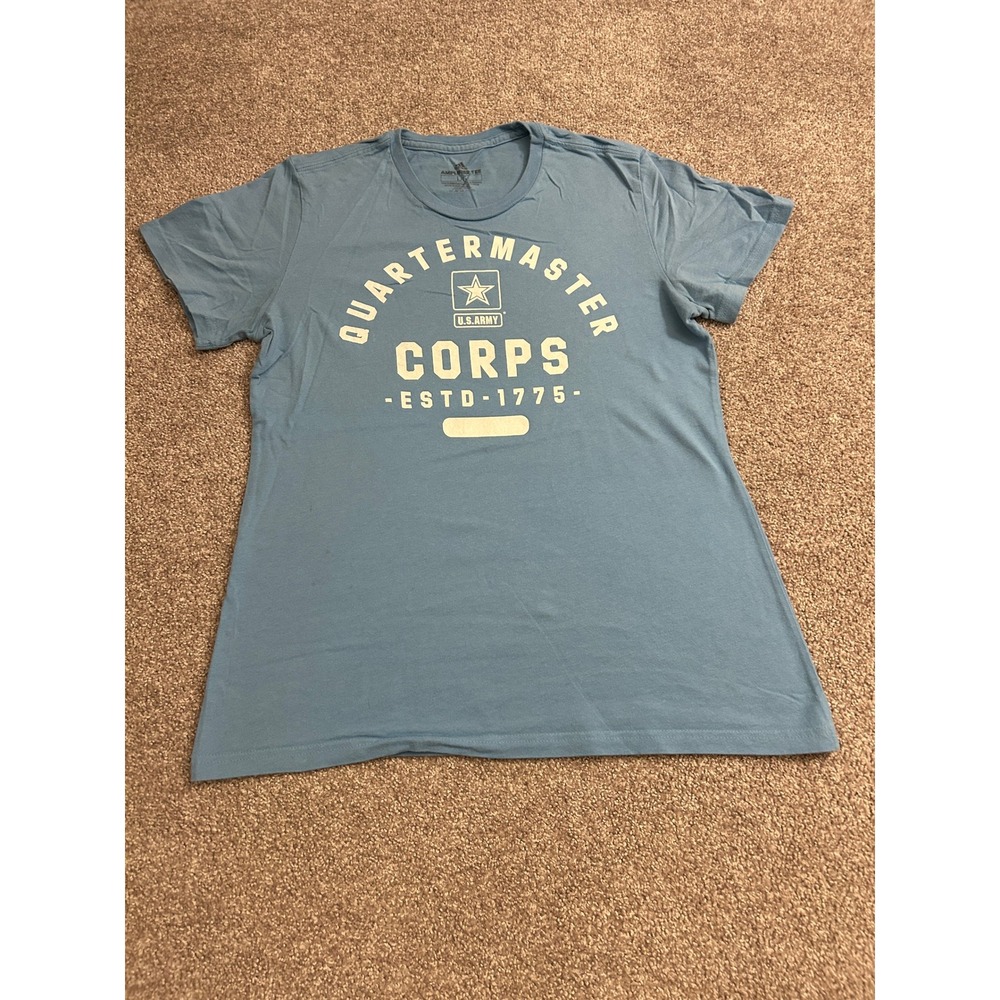 Adidas U.S. Army Quartermaster Corps Tee Mens Large Blue Excellent Graphic Shirt
